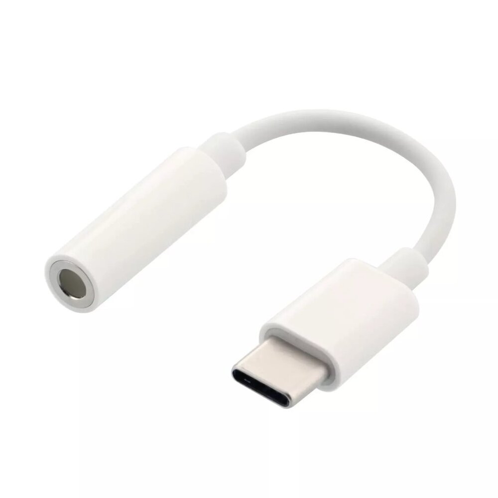 onn. USB-C to 3.5mm AUX Adapter White Cable - NEW in Box